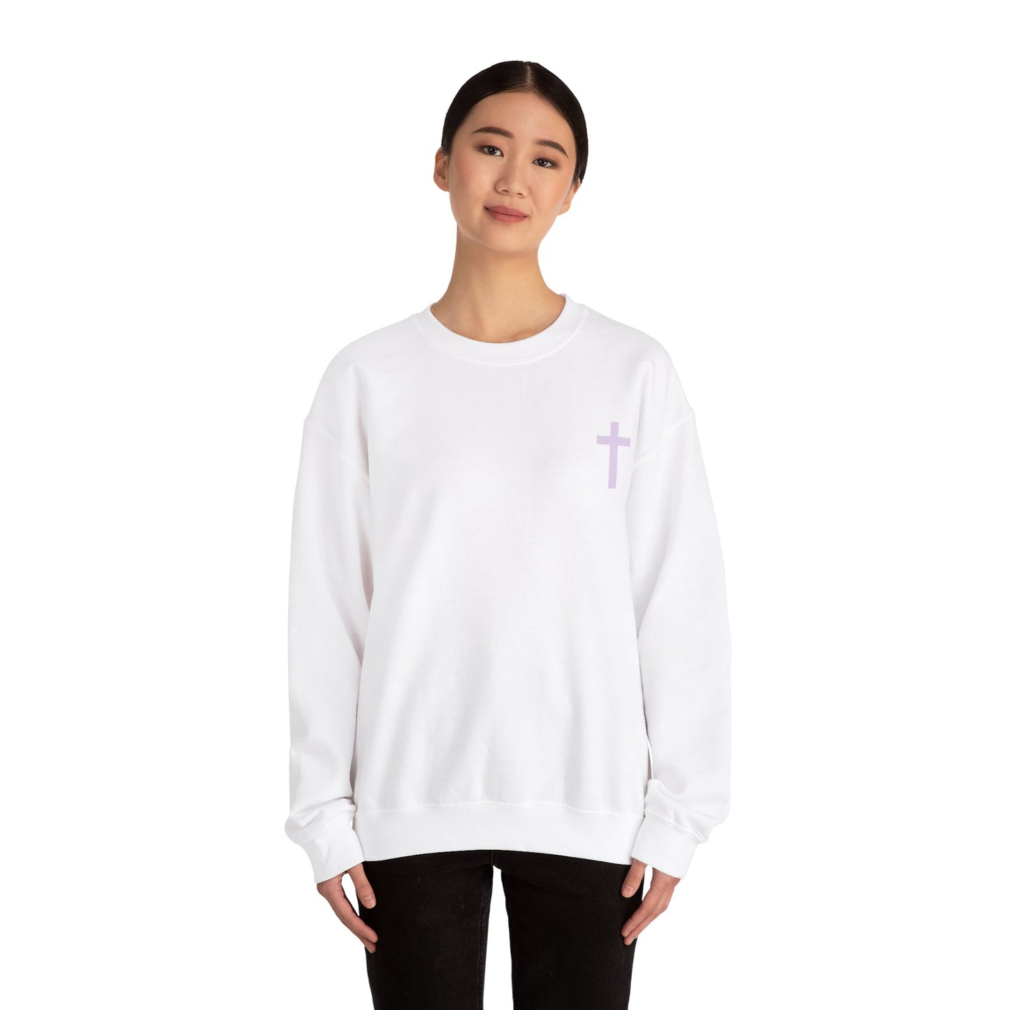 Just A Girl Who Loves Jesus Heavy Blend™ Crewneck Sweatshirt